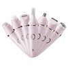 Rasoio multifunzione da donna 7 in 1 con ricarica USB, epilatore e sopracciglio (rosa)