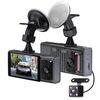 3 Obiettivo della fotocamera Schermo IPS da 3 pollici WiFi Dash Cam per auto 1080P Visione notturna Dash Camera per auto 32G