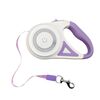 Guinzaglio retrattile automatico per cani da compagnia luminoso a LED, colore: 5 m viola