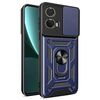 Per Motorola Moto G85 Custodia scorrevole per fotocamera con design TPU ibrido per PC (blu)