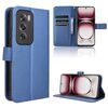 Custodia in pelle con texture a diamante per OPPO Reno12 5G (blu)