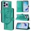 Per ZTE Blade V60 / Axon 60 4G Custodia in pelle con motivo a farfalla in rilievo (verde)