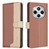 Per Redmi 14C 4G Custodia antifurto RFID in pelle con colori abbinati (marrone)