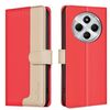 Per Redmi 14C 4G Custodia antifurto RFID in pelle con colori abbinati (rosso)
