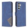 Per Samsung Galaxy M35 Custodia per telefono in pelle con fibbia magnetica e trama a rombi (blu)