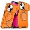 Custodia per telefono con supporto ad anello scorrevole Camshield per iPhone 13 (arancione)