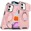 Custodia per telefono con supporto ad anello scorrevole Camshield per iPhone 11 (rosa)