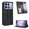 Per Redmi K70 Ultra Custodia per telefono in pelle con fibbia magnetica retrò (nero)
