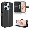 Per Redmi 13 4G / Note 13R 5G Custodia in pelle con texture a diamante (nero)