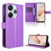 Per Redmi 13 4G / Note 13R 5G Custodia in pelle con texture a diamante (viola)