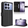 Per Redmi K70 Ultra Custodia in pelle con texture a diamante (nero)