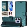 Per ZTE Blade V60 4G / Axon 60 4G Custodia per telefono in pelle con stampa a nido d'ape RFID (verde pavone)