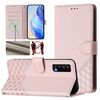 Per TCL Stylus 5G Custodia per telefono in pelle con stampa a nido d'ape RFID (rosa)