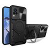 Custodia per telefono con supporto magnetico scorrevole Camshield per vivo V21 CD Texture (nero)