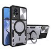 Custodia per telefono con supporto magnetico scorrevole Camshield per vivo V21 CD Texture (argento)