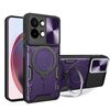 Custodia per telefono con supporto magnetico scorrevole Camshield per vivo Y28 4G CD Texture (viola)