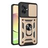 Per Motorola Moto G55 Custodia per fotocamera scorrevole in TPU ibrido per PC (oro)
