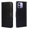 Per OPPO A3 5G India Custodia in pelle con texture di cristallo (nero)