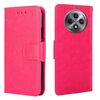 Per OPPO Reno12 F 5G Custodia in pelle con texture di cristallo (rosso rosa)