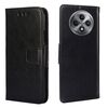 Per OPPO Reno12 F 5G Custodia in pelle con texture di cristallo (nero)