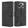 Per OPPO Reno12 F 5G Custodia per telefono in pelle con chiusura magnetica in coccodrillo (nero)
