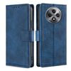 Per OPPO Reno12 F 5G Custodia per telefono in pelle con chiusura magnetica in coccodrillo (blu)