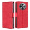 Per OPPO Reno12 F 5G Custodia per telefono in pelle con chiusura magnetica in coccodrillo (rosso)