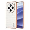 Per vivo X200 AZNS Custodia per telefono con copertura completa in coccodrillo con cornice elettrolitica (bianca)