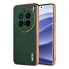 Per vivo X200 Pro AZNS Custodia per telefono con copertura completa in coccodrillo con cornice elettrolitica (verde)