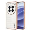 Per vivo X200 Pro AZNS Custodia per telefono con copertura completa in coccodrillo con cornice elettrolitica (bianca)