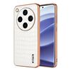 Per OPPO Find X8 Pro AZNS Custodia per telefono con struttura elettrolitica e texture a coccodrillo, copertura totale (bianca)