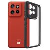 Per Motorola Edge 50 Neo Custodia per telefono in TPU satinato + PC trasparente (nero)