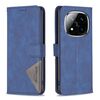 Per Redmi Note 14 Pro 5G / Note 14 Pro+ 5G Custodia per telefono in pelle con fibbia magnetica e trama a rombi (blu)
