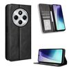 Per Redmi 14C 4G Custodia per telefono in pelle con fibbia magnetica e texture retrò (nero)