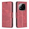 Per Redmi Note 14 Pro 5G / Note 14 Pro+ 5G Custodia per telefono in pelle di agnello con texture a flip di colore puro (rosso)