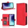 Per Redmi 14C 4G Custodia in pelle con texture in vitello e slot per schede (rosso)