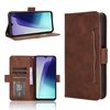 Per Redmi 14C 4G Custodia in pelle con texture in vitello e slot per schede (marrone)