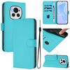 Custodia per telefono in pelle tinta unita For Honor Magic6 Skin Feel con cordino (Lake Blue)