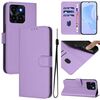 Custodia in pelle tinta unita per Honor X6a 4G con cordino (viola lavanda)