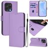 Per Doogee N55 Plus Custodia in pelle tinta unita con cordino (viola lavanda)