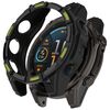 Per Garmin Fenix ​​8 51mm Solar Armour Hollow TPU Half Coverage Watch Case Solar Version (Nero Verde)