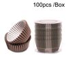 100 pezzi/scatola utensili da forno pirottini di carta per torte muffin pirottini di carta per cupcake vassoio per torta al cioccolato antiolio (caffè)