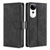 Per vivo S19 Pro Custodia per telefono in pelle con chiusura magnetica in coccodrillo (nero)