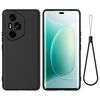 Custodia antiurto in silicone liquido Pure Color per Honor 300 Ultra / 300 Pro (nera)