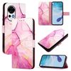 Per Huawei nova 13 / nova 12 PT003 Custodia in pelle con motivo in marmo (rosa, viola, oro)