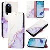 Per Huawei nova 13 Pro PT003 Custodia in pelle con motivo in marmo (bianco viola)