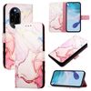 Per Huawei nova 13 Pro PT003 Custodia in pelle con motivo in marmo (oro rosa)