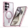 Custodia trasparente magnetica MagSafe per Samsung Galaxy S25 Ultra 5G (rosa)