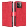 Per Realme GT Neo6 SE Custodia per telefono in pelle con chiusura magnetica in coccodrillo (rosso)