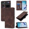 Custodia per telefono in pelle goffrata Ultra Skin Feel per ZTE Nubia Z60 (marrone)